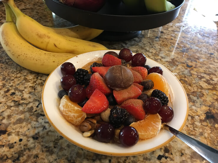 Fruit and Nuts with Chocolate on Top