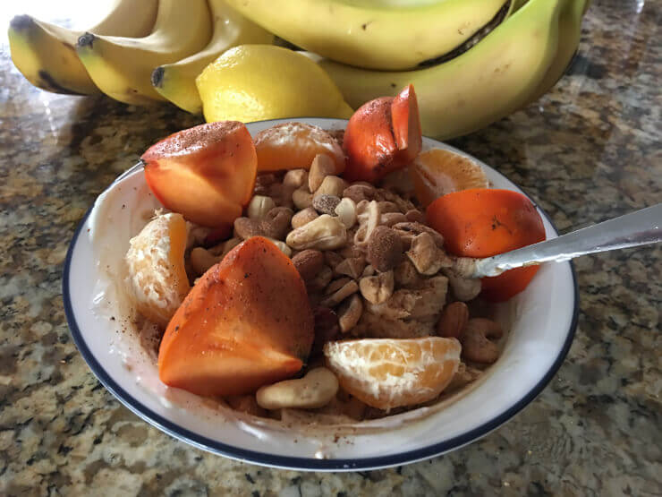 Persimmon and nuts